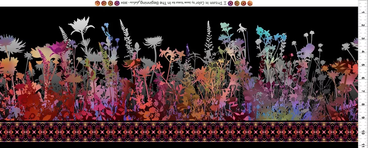 1 IDC-1 - I Dream in Color by Jason Yenter for In the Beginning Fabrics {This is a border print}
