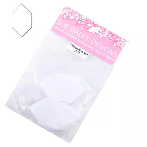 1 inch Elongated Hexagon Papers 100 Pk
