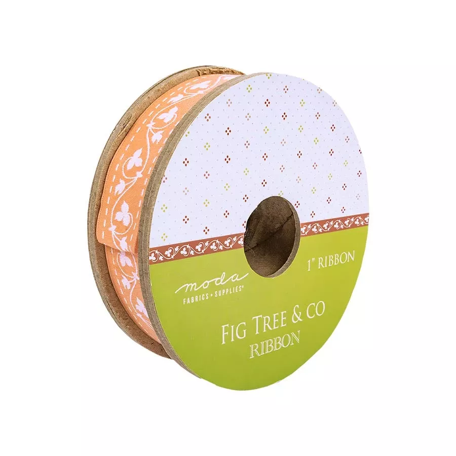 1″ X 25 Yards Peach RibbonFig Tree #2117-16