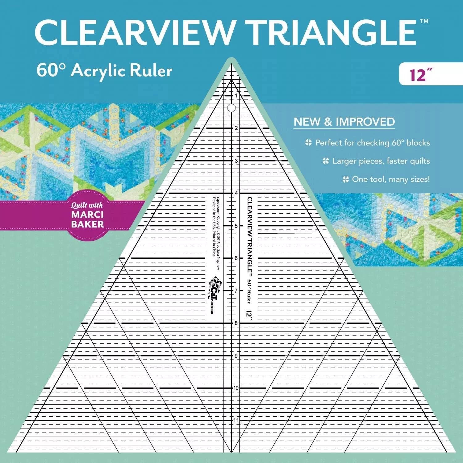 12″ Clearview Triangle RulerC&T Publishing #20330