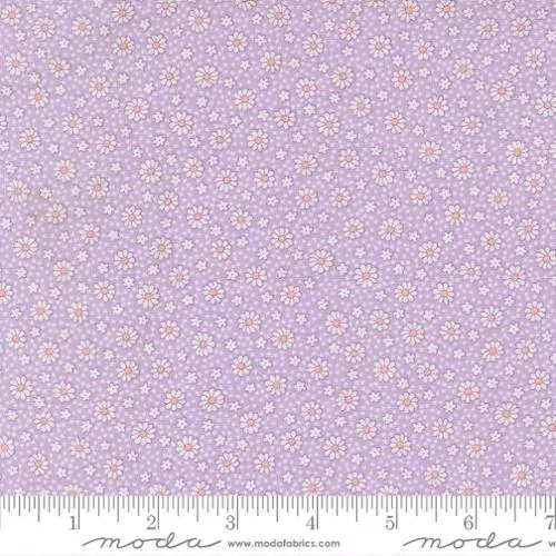 "30's Playtime 2025"-Dotty Daisy Lilac by Linzee McCray for Moda