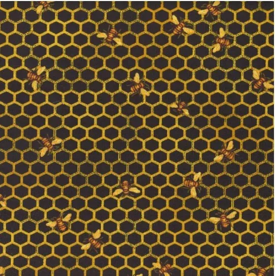 Bees on Honeycomb Black 1866-4540
