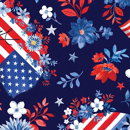 Benartex - America the Beautiful Navy (Faith, Family, Freedom) 14835-57