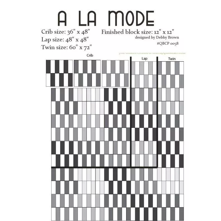 Cutie Quilt Pattern: A La Mode