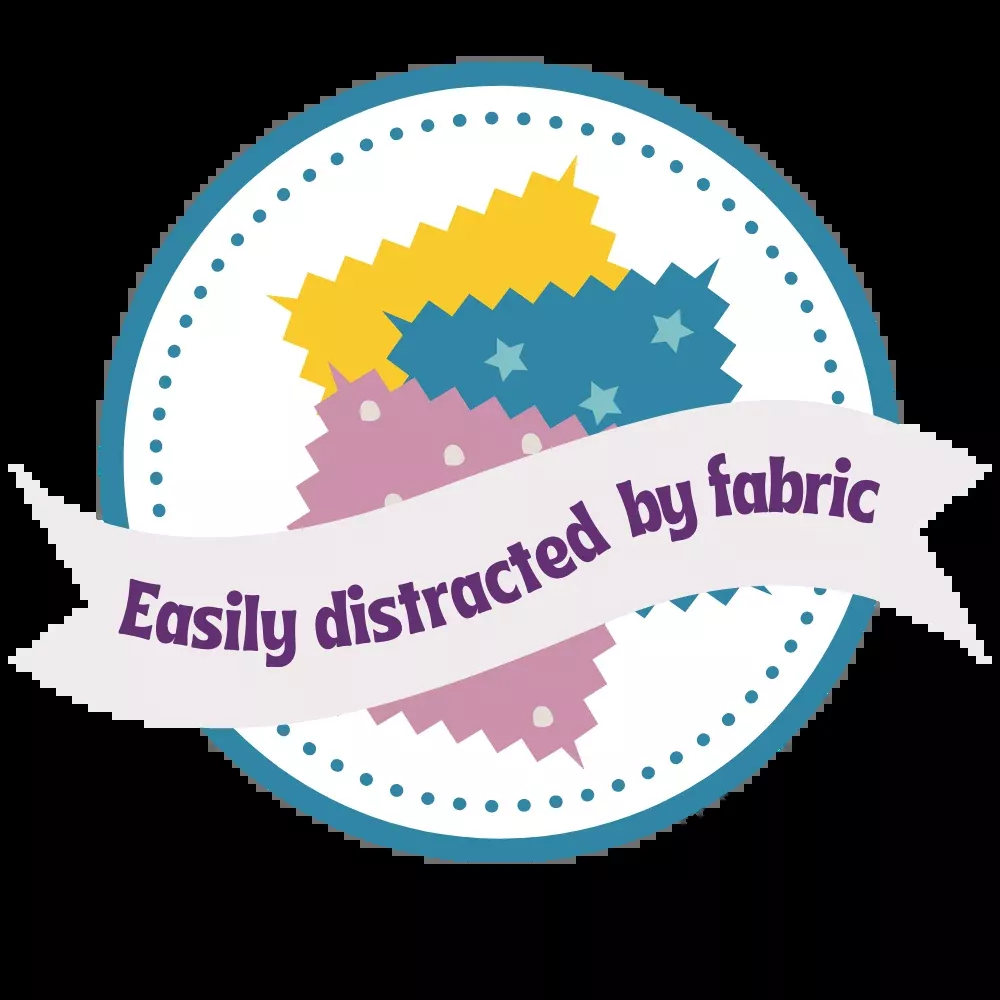 "Easily Distracted by Fabric" 2" Sticker