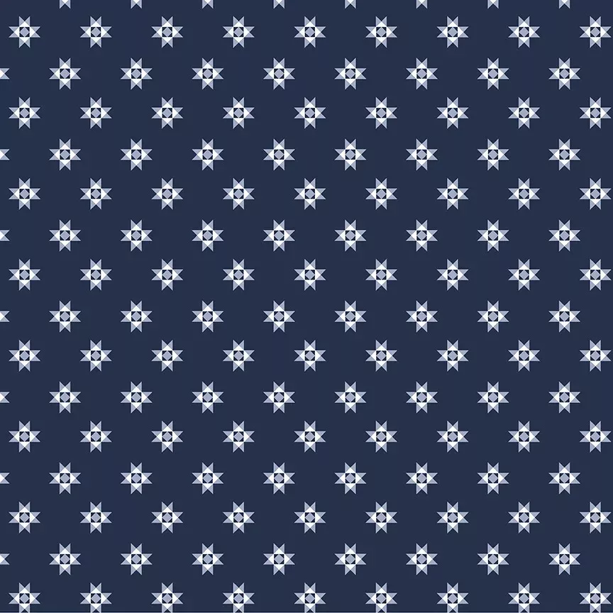 " Front Porch" Navy Quilt Star by Allison Harris for Windham Fabrics
