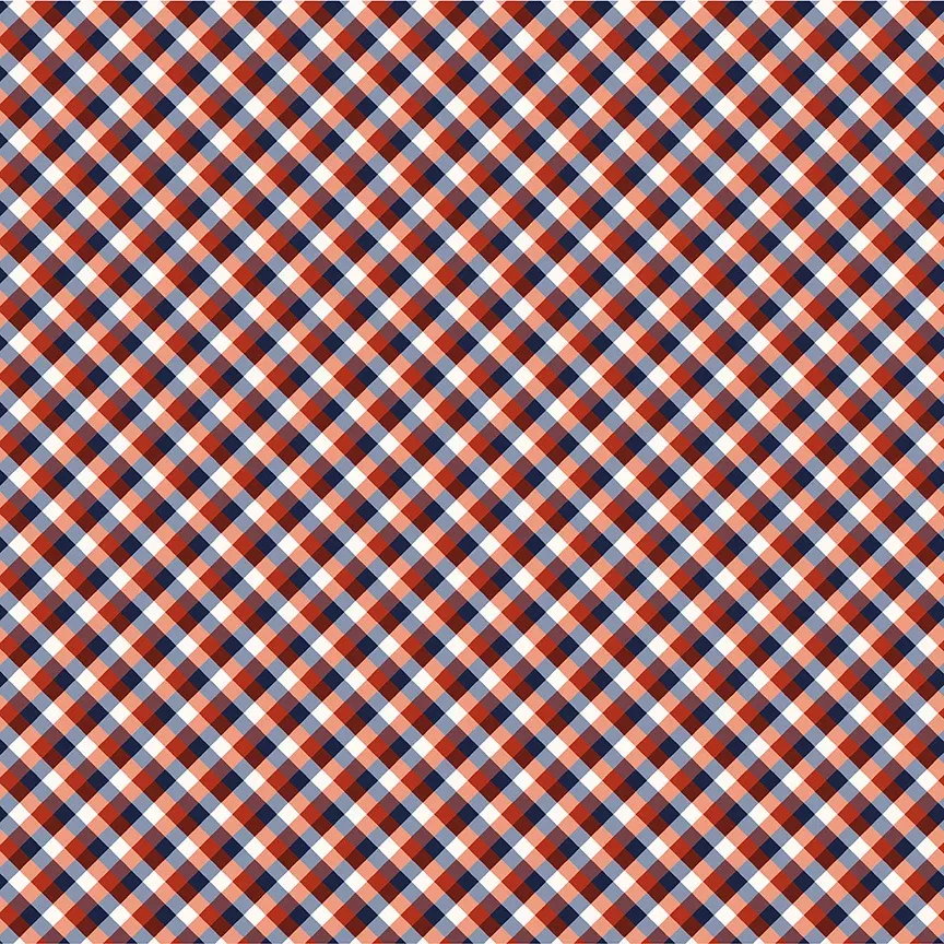 " Front Porch" Red Picnic Ginghamby Allison Harris for Windham Fabrics