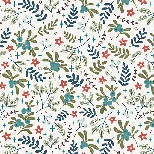 "Holly & Hearth" Hearth Birch by SHELLEY CAVANNA for Benartex