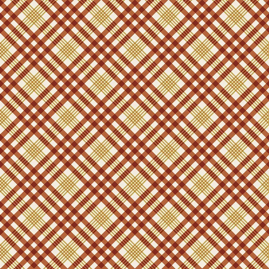 " Honeycrisp" Cozy Plaid Ivory/Ruby by Allison Harris for Windham Fabrics