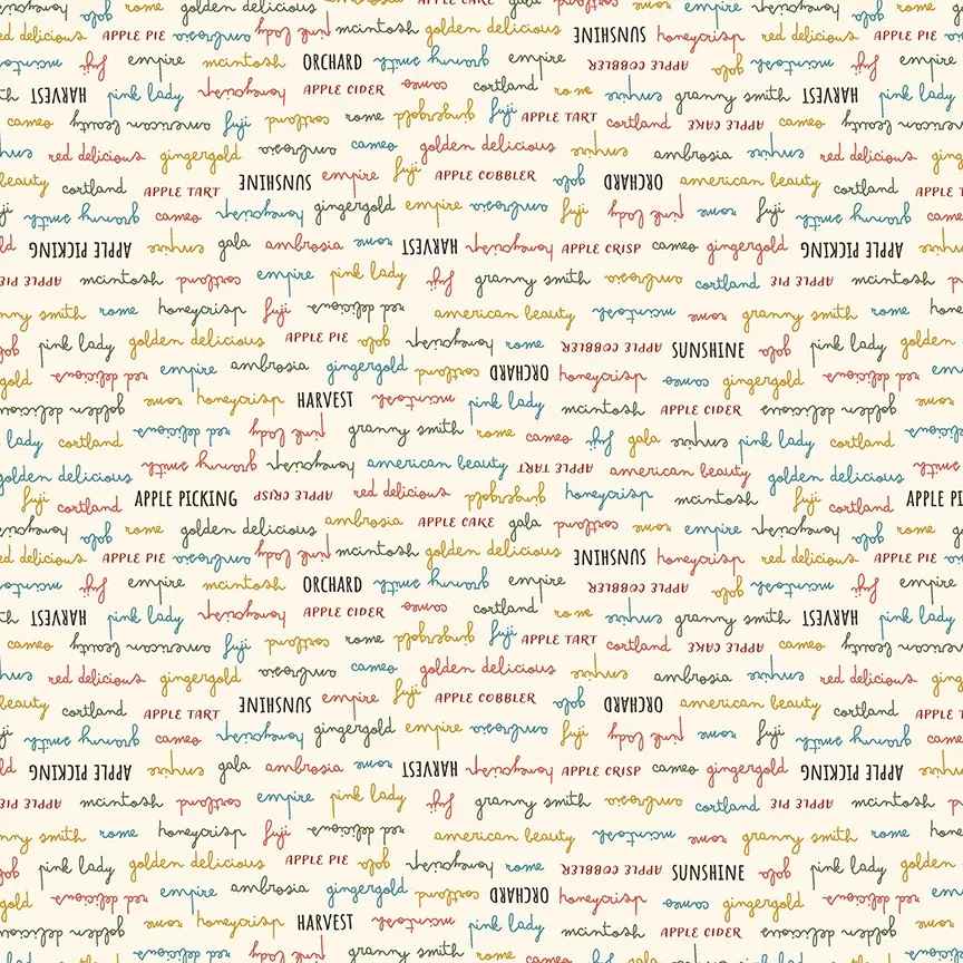 " Honeycrisp" Orchard Delights Ivory by Allison Harris for Windham Fabrics