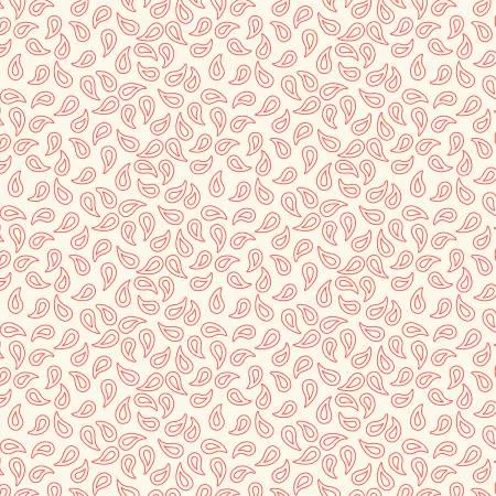 Tan/Red Paisley-Chicken Scratch by Kaye England from Wilmington Prints