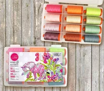 Tula Pink | Aurifil | Neon & Neutrals Thread Set | 50wt TP50EC12