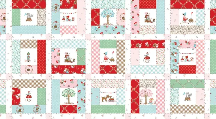 " Whimsical Woodland"Cheater Print Multi By Tasha Noel For Riley Blake